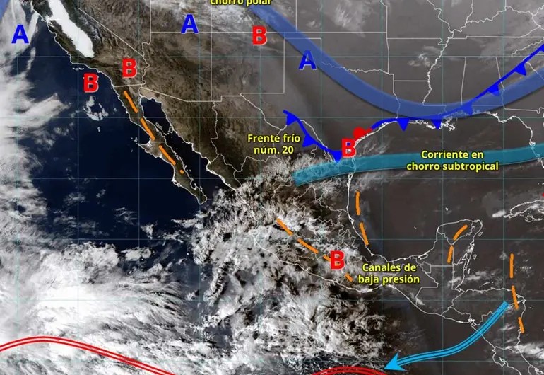 Llega el frente frío 20 con bajas temperaturas y rachas de viento fuerte