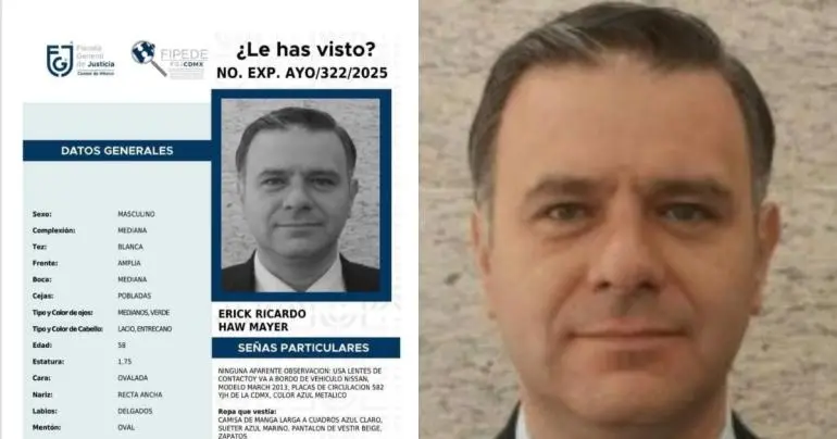 Sin rastro de Erick Ricardo Haw Mayer, periodista desaparecido en CDMX