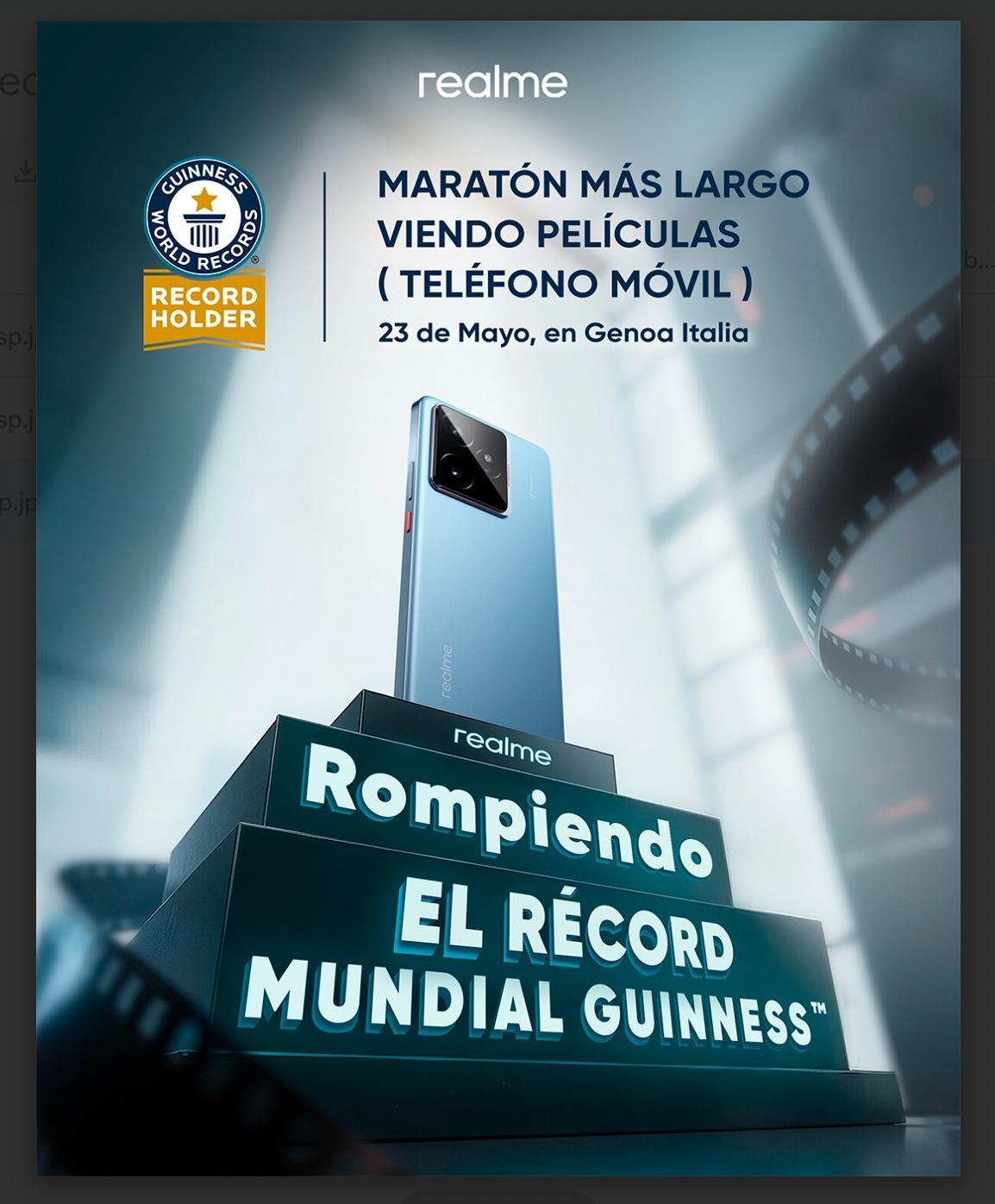 realme GT 7 Rompe con Éxito el Récord Mundial Guinness, Viendo Películas Continuamente por Más de 24 Horas