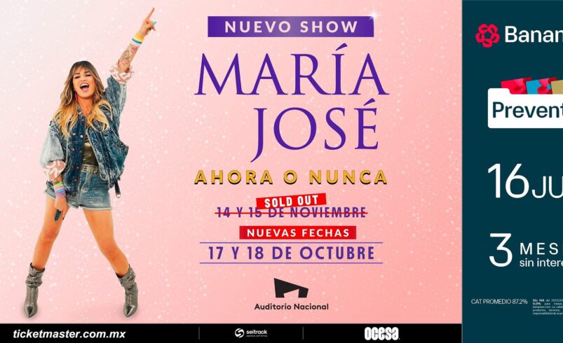 María José suma dos fechas más a su nueva gira «Ahora o Nunca»