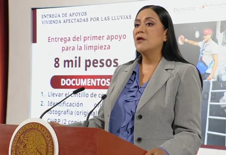 Bienestar entregará 8 mil pesos a afectados por lluvias en CDMX y Edomex; hoy inicia dispersión