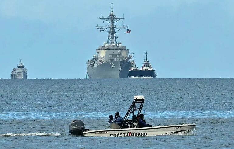 Buque de EU llega a Trinidad y Tobago, frente a Venezuela