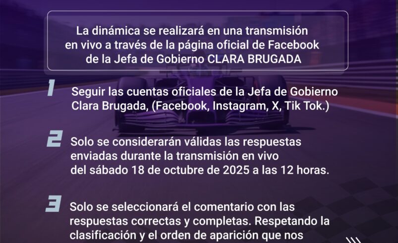 ¿Cómo ganar pases dobles para la F1 en CDMX? Brugada publica las bases