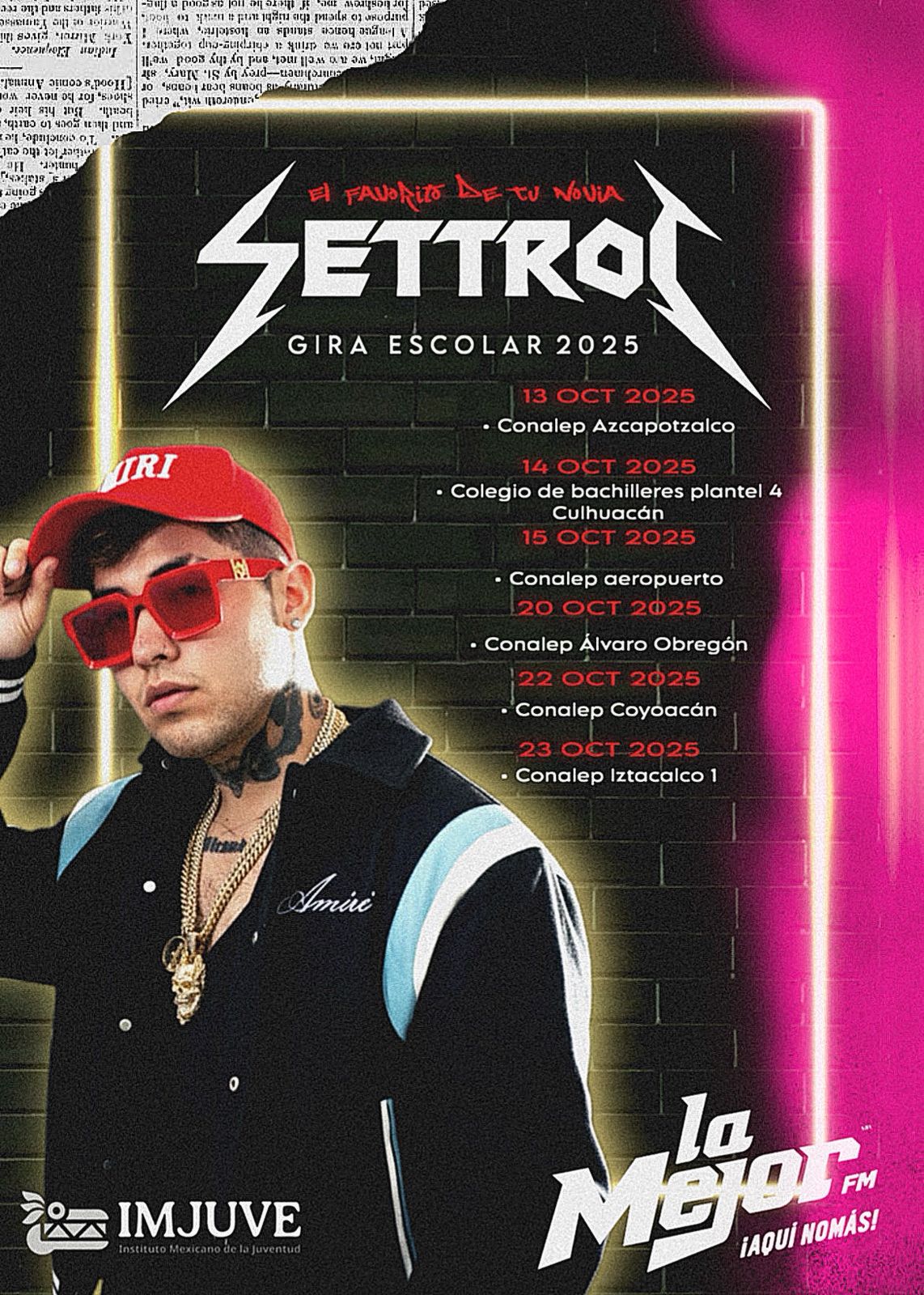 IMJUVE inicia gira escolar con el cantante SETTROC para promover la prevención del suicidio, bullying y ETS en jóvenes de la CDMX y área metropolitana