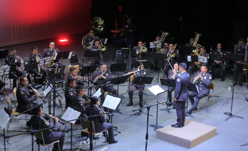 Orquesta Sinfónica de Alientos y Ballet Folclórico de la Guardia Nacional participan en el Festival Internacional en Tamaulipas