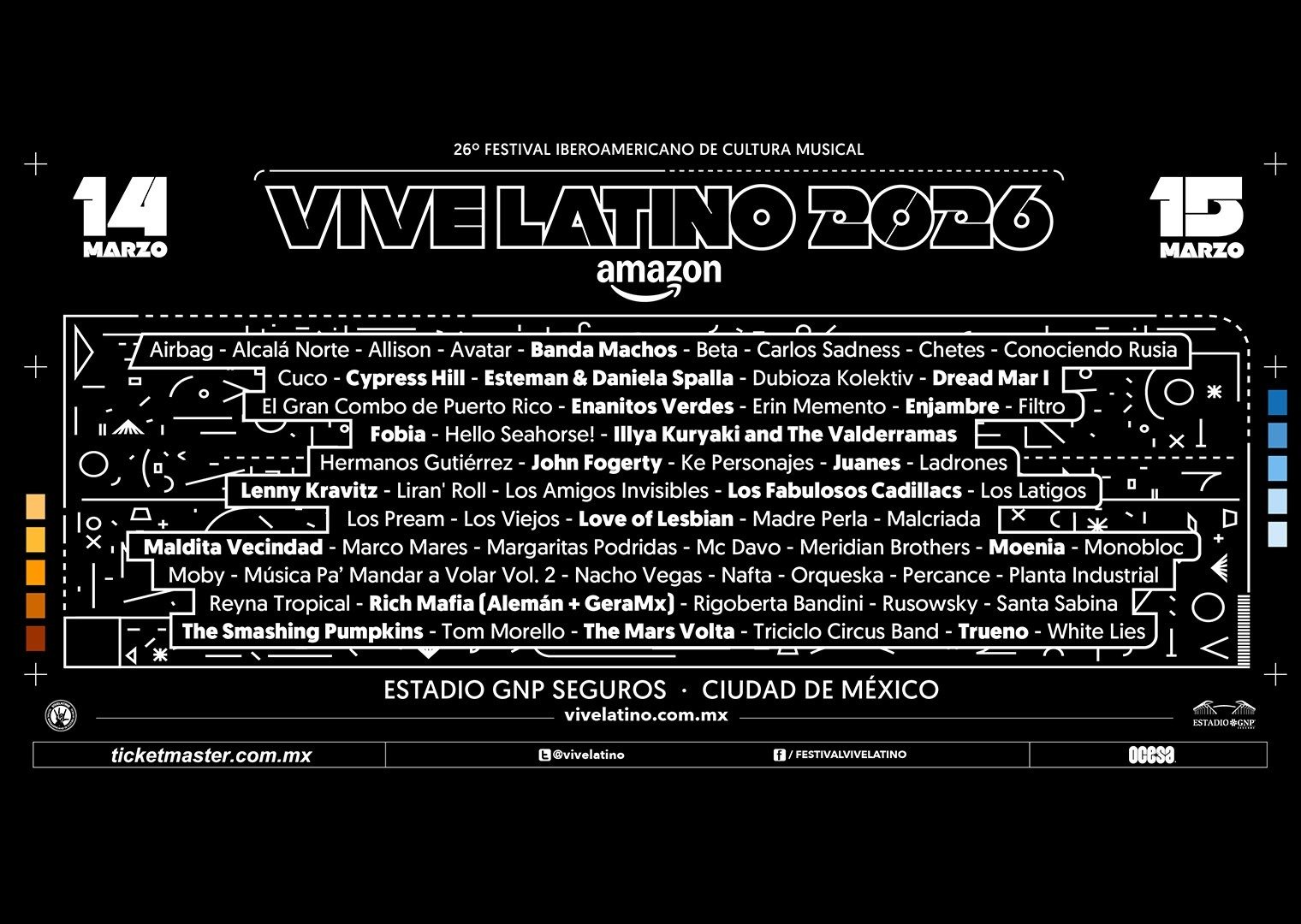 Los códigos se develan para una nueva y poderosa edición de Vive Latino pesentado por Amazon