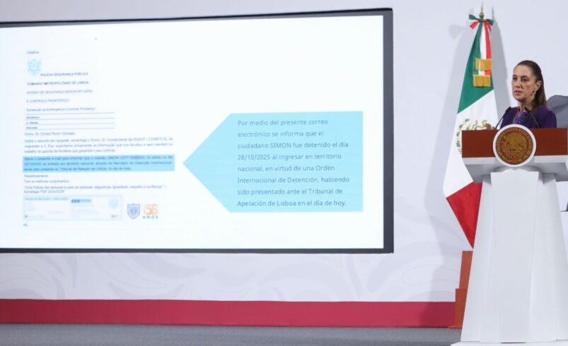 Sheinbaum reitera que Simón Levy sí fue detenido en Portugal