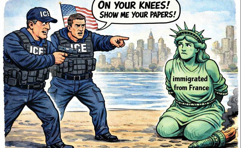 (Multimedia) Viñeta: «Libertad, enséñanos tus papeles»